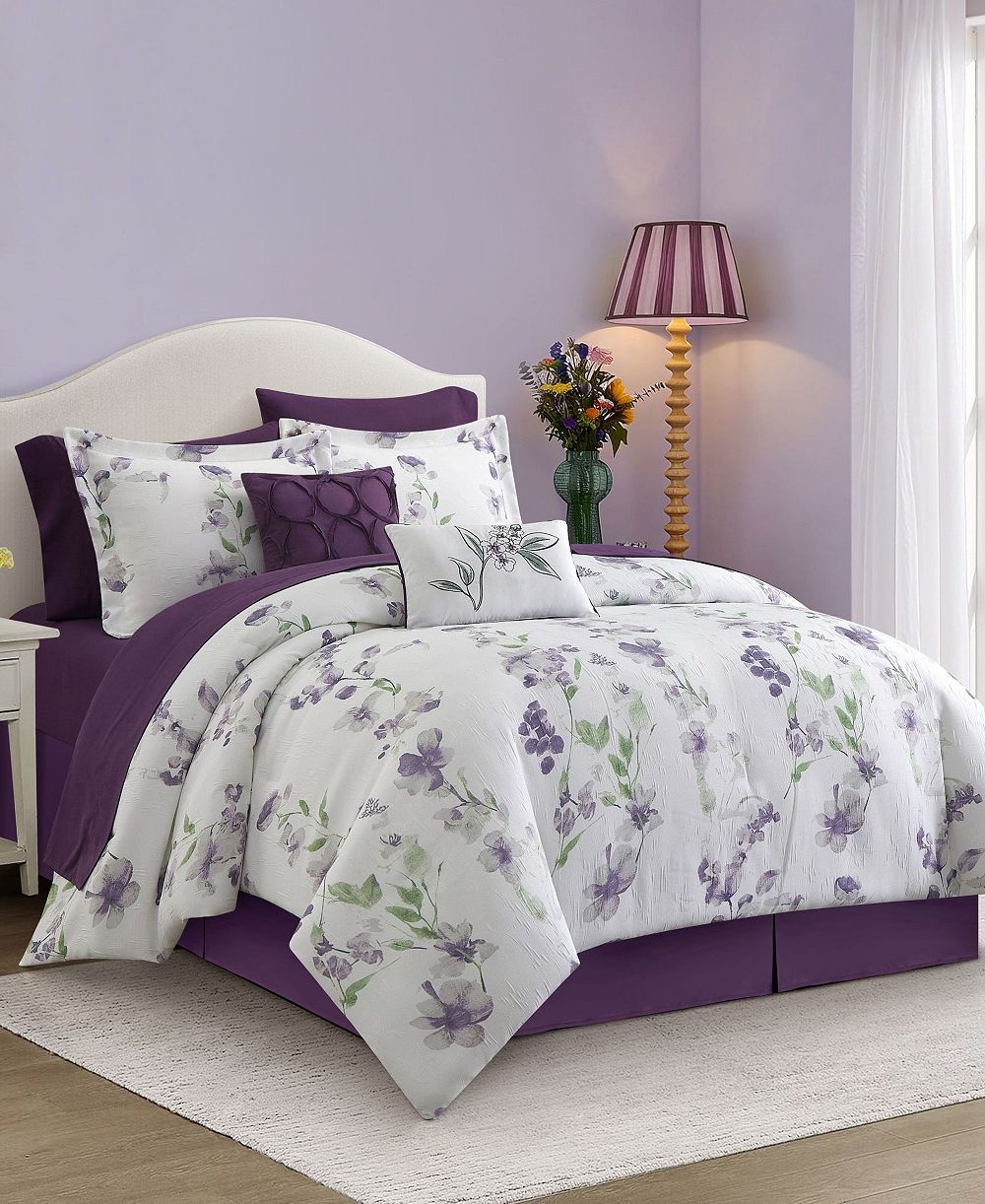 Stratford Park Комплект покрывал Stratford Park Kinton Floral 10-Piece Comforter Set, Queen
