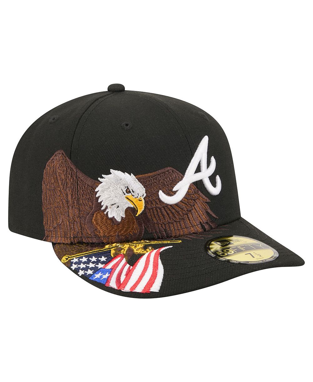 Мужская кепка New Era Atlanta Braves Americana Bald Eagle 59FIFTY, черная