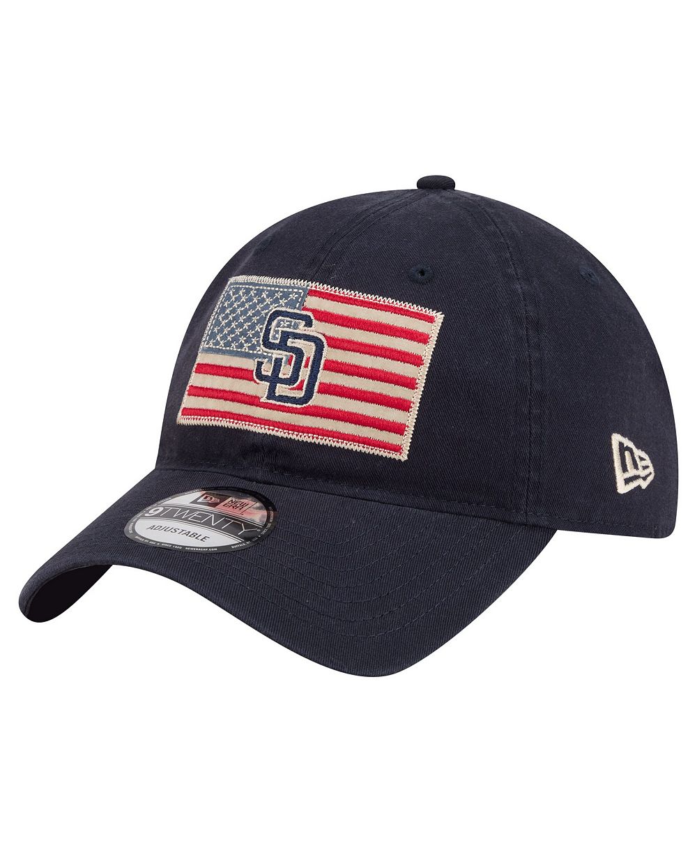 New Era Men's Navy San Diego Padres Americana Flag 9TWENTY Adjustable Hat