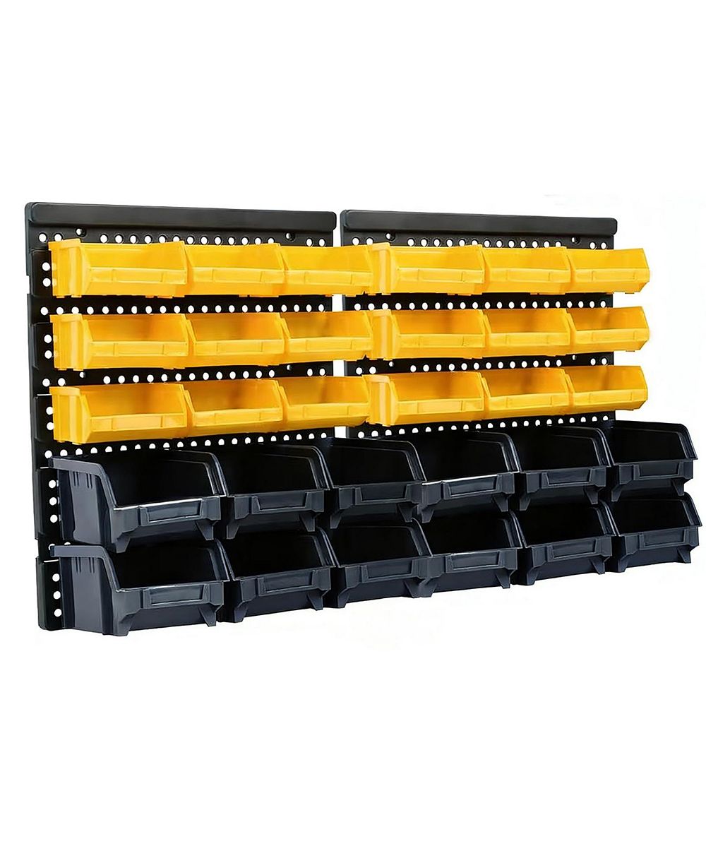 XDOVET Wall Mounted Tool Organizer Plastic Parts Rack Storage Compartments