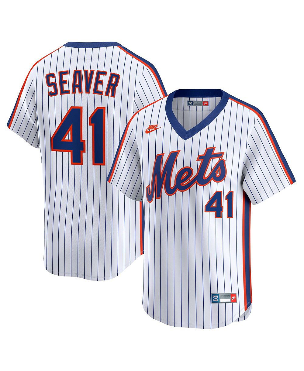 Мужская джерси Nike Tom Seaver White New York Mets Cooperstown Collection Limited