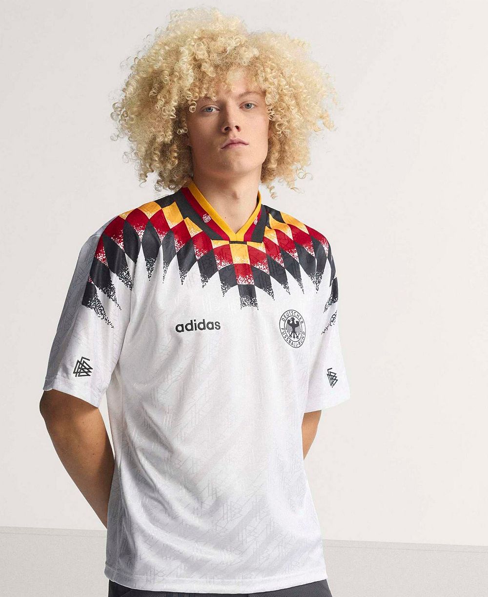 Adidas Мужская джерси Германия 1994 Home Bringback, белая