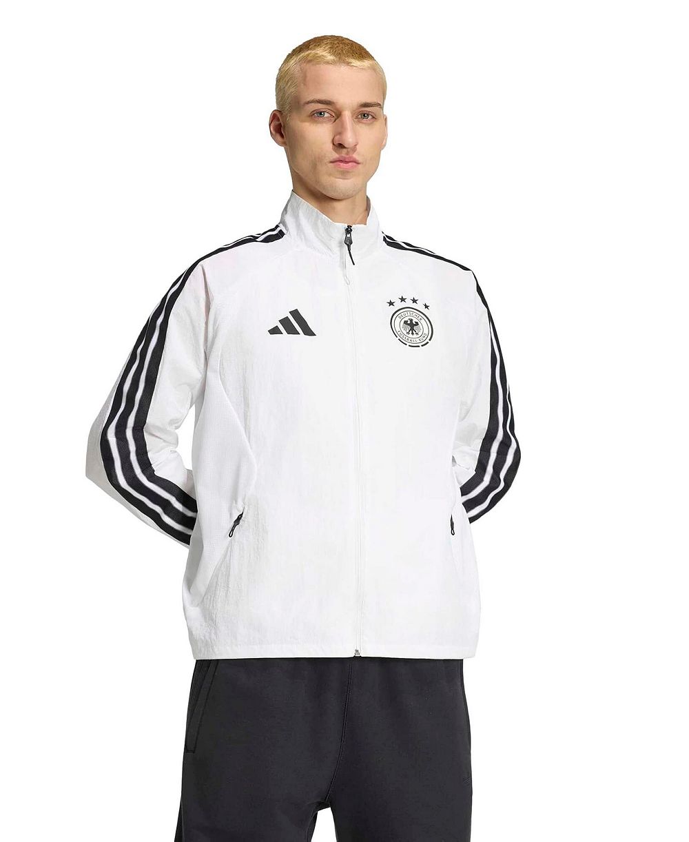 Adidas Men's White Germany National Team 2026 Home Full-Zip Game Day Anthem Jacket