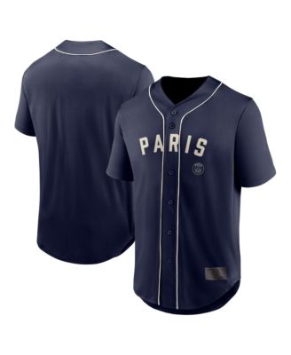 Fanatics Men's Navy Paris Saint-Germain Oversized Baseball Jersey