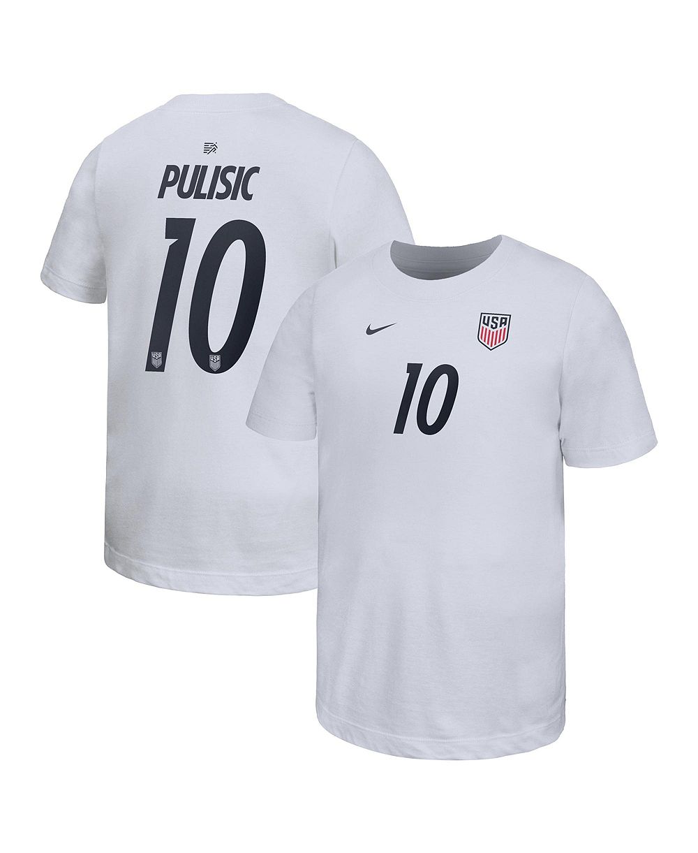 Nike Big Boys and Girls Christian Pulisic White USMNT Home Player Name & Number T-Shirt