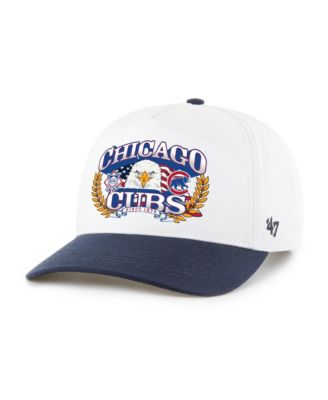 '47 Brand Men's White, Navy Chicago Cubs Americana Eagle Hitch Adjustable Hat