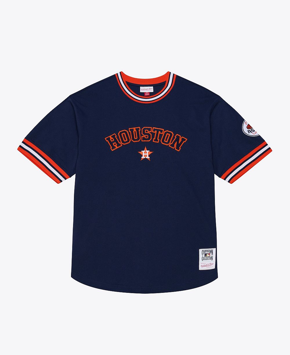 Mitchell & Ness Men's Navy Houston Astros Wild Pitch Ringer T-Shirt