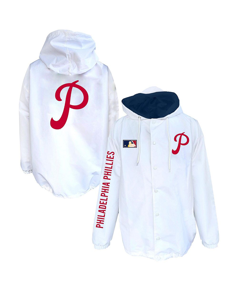 Mitchell & Ness Men's White Philadelphia Phillies Big & Tall Full-Snap Hooded Jacket