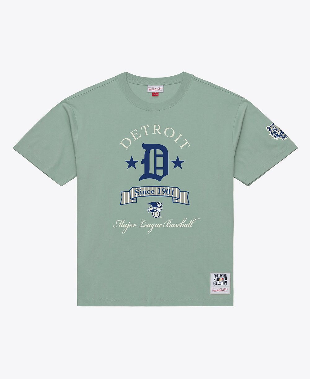 Mitchell & Ness Men's Green Detroit Tigers Yacht Rock T-Shirt