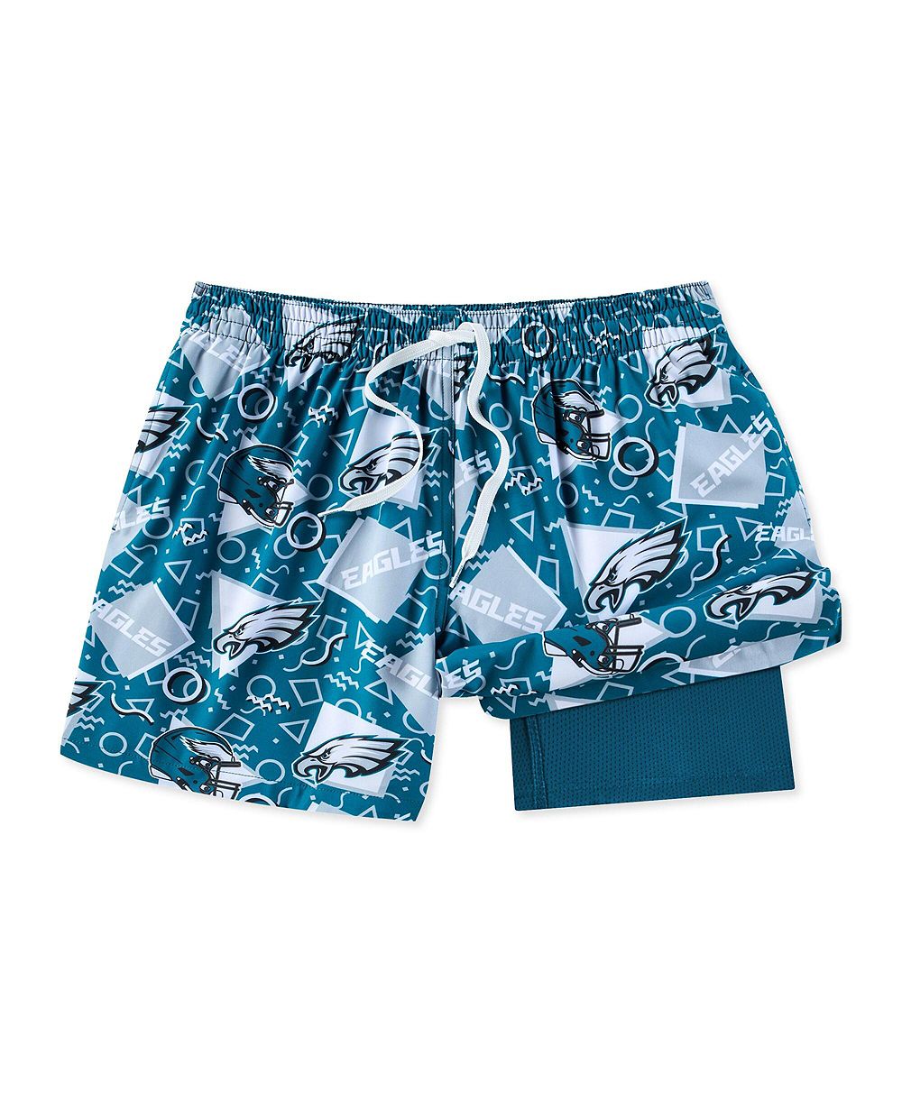 Мужские плавательные шорты Chubbies Midnight Green Philadelphia Eagles Game Day Fit Classic Lined