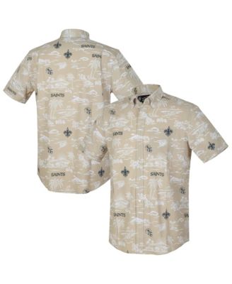 Reyn Spooner Men's Gold New Orleans Saints Kekai Performance Button-Down Shirt