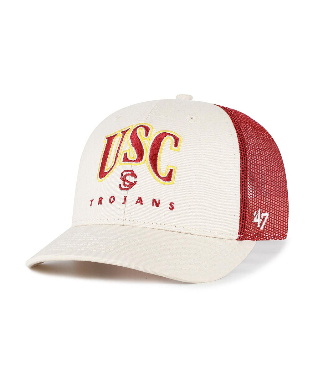 Мужская регулируемая кепка '47 Brand Natural USC Trojans Drawbridge Trucker