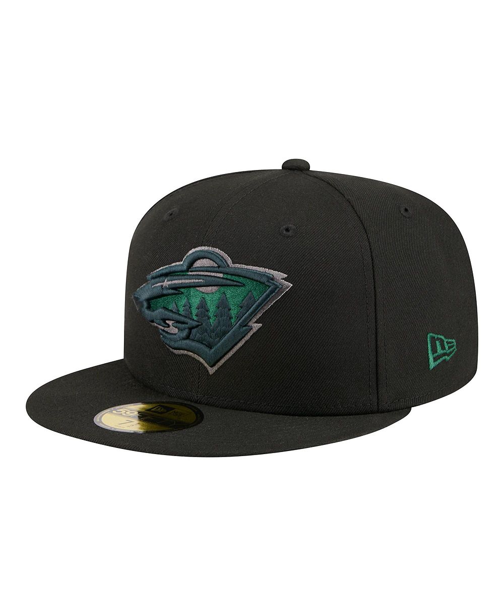 Мужская кепка New Era Black Minnesota Wild Color Pop 59FIFTY Fitted Hat