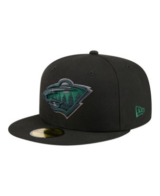 Мужская кепка New Era Black Minnesota Wild Color Pop 59FIFTY Fitted Hat