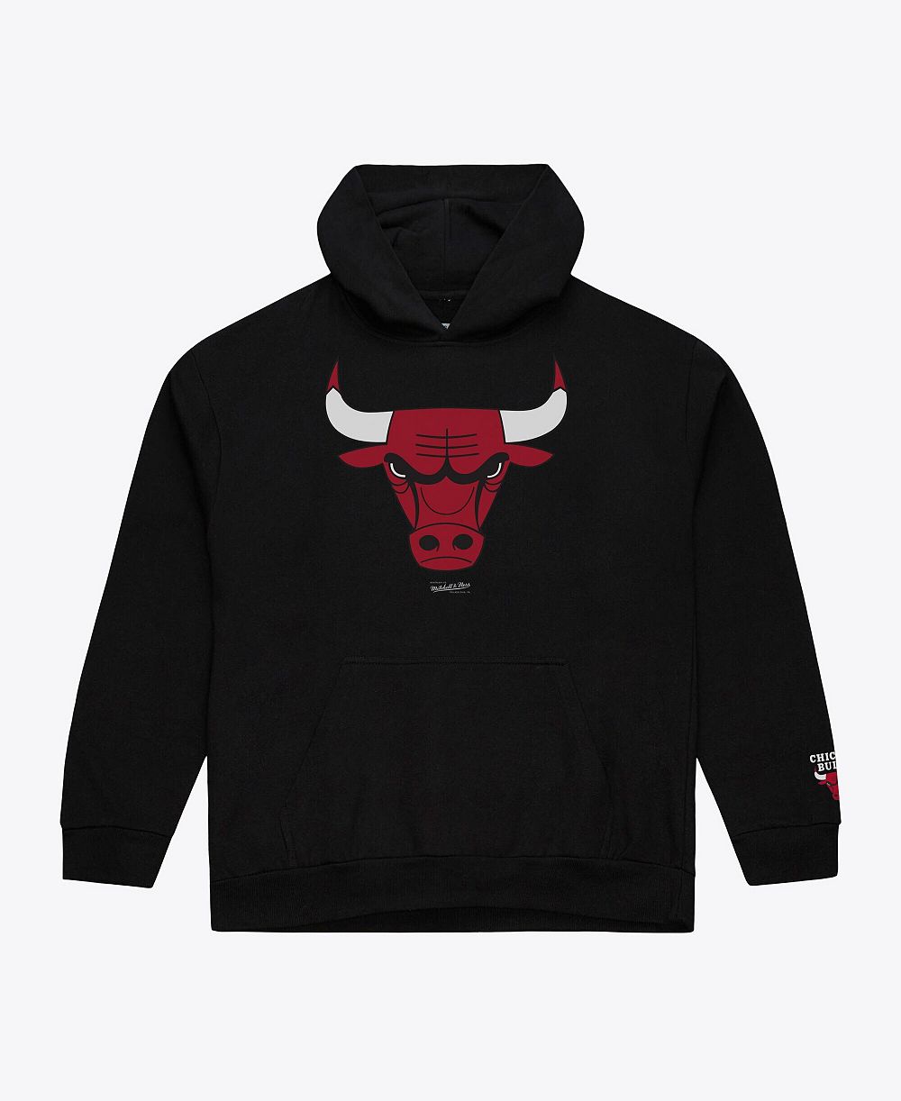 Мужское худи Mitchell & Ness Black Chicago Bulls Basic Fleece