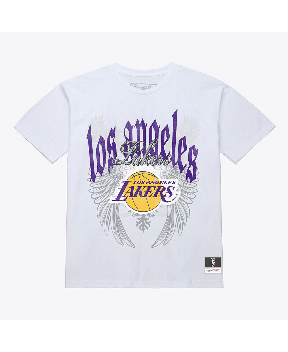 Мужская футболка Mitchell & Ness White Los Angeles Lakers Old English Classic