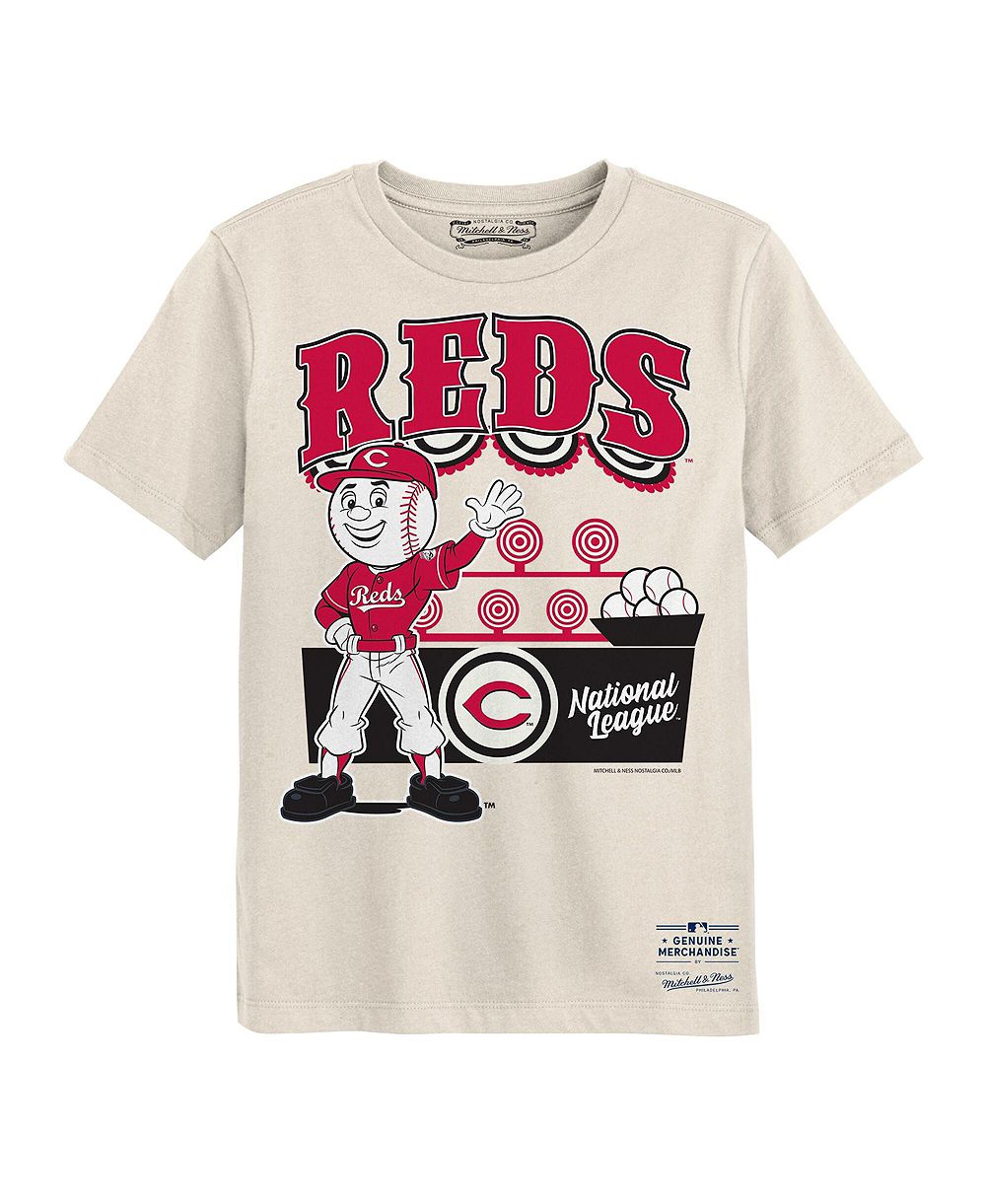 Детская футболка Mitchell & Ness Cincinnati Reds Step Back Up, цвет Cream