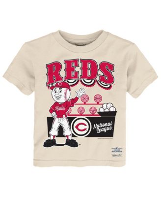 Mitchell & Ness Toddler Cream Cincinnati Reds Step Back Up T-Shirt