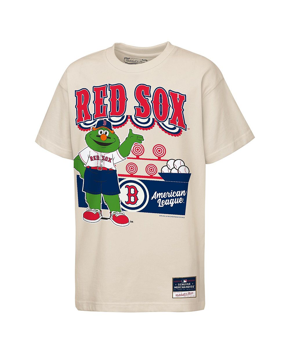 Mitchell & Ness Детская футболка Boston Red Sox Mascot, кремовый цвет