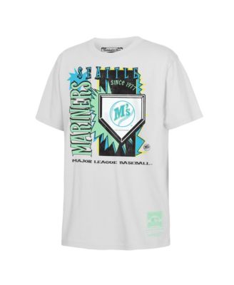 Mitchell & Ness Big Boys and Girls White Seattle Mariners Cooperstown Neon Field Shock T-Shirt