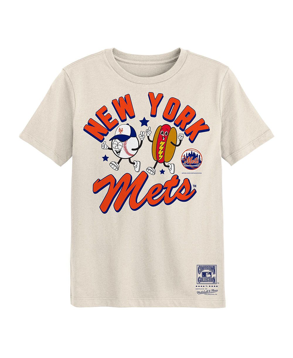 Детская футболка Mitchell & Ness New York Mets Natural