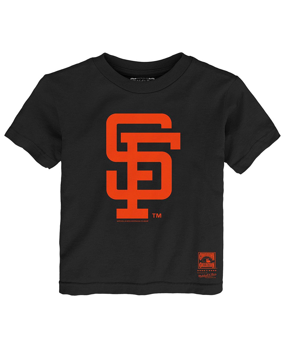 Детская футболка Mitchell & Ness Toddler Black San Francisco Giants Retro Logo