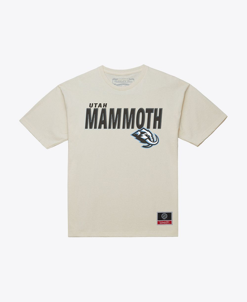 Mitchell & Ness Мужская футболка Utah Mammoth Cream Core Plus