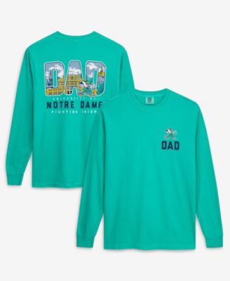 Image One Men's Green Notre Dame Fighting Irish Father's Day Campus Drawing Long Sleeve T-Shirt