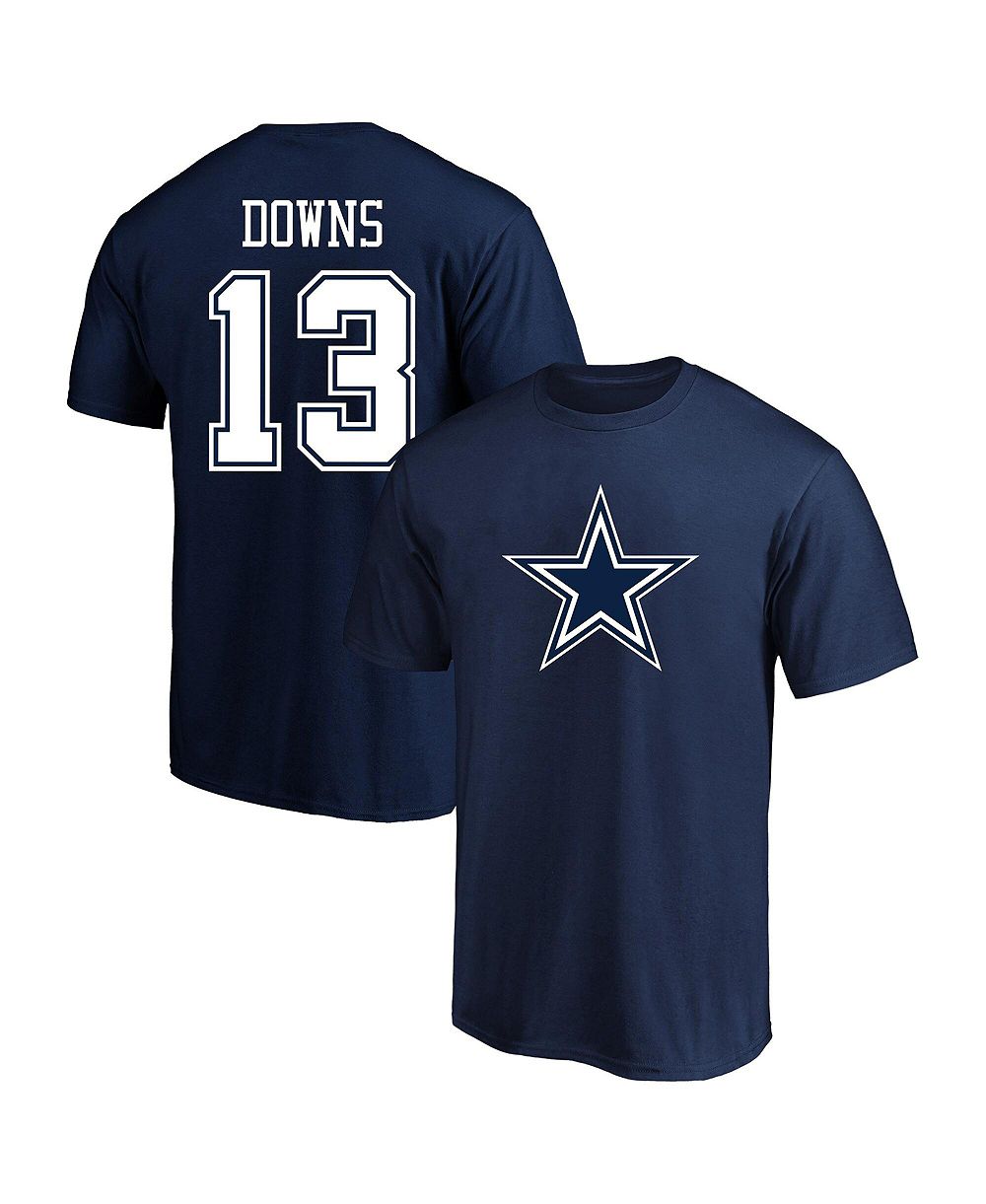 Мужская футболка Fanatics Caleb Downs Dallas Cowboys Big & Tall Player Name & Number темно-синяя