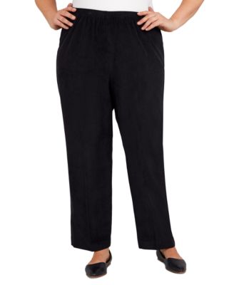 Alfred Dunner Plus Size Corduroy Elastic Waistband Pants