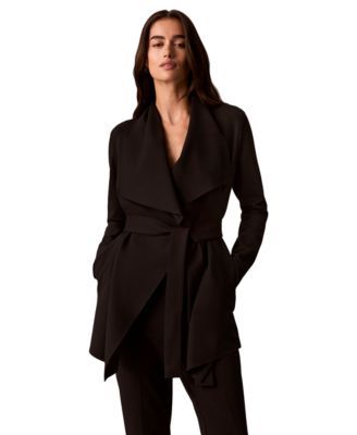 Женская куртка Calvin Klein с воротником и ремнем, размер petite