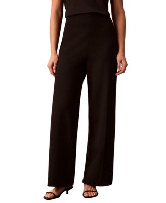 Calvin Klein женские брюки прямого кроя с высокой талией, модель Pull-On, Petite