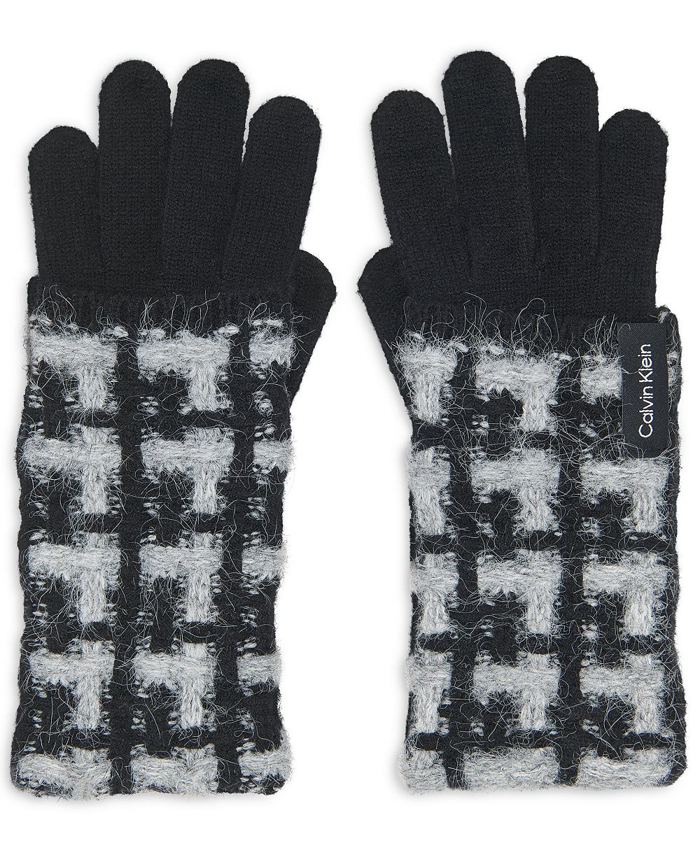 Calvin Klein Women's Grid Knit Gloves