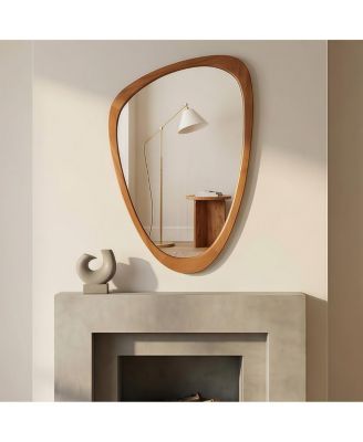 LAOTIES 24" x 36" Modern Irregular Shape Wall Mirror, Decorative Accent Mirror for Home, Bathroom, Bedroom
