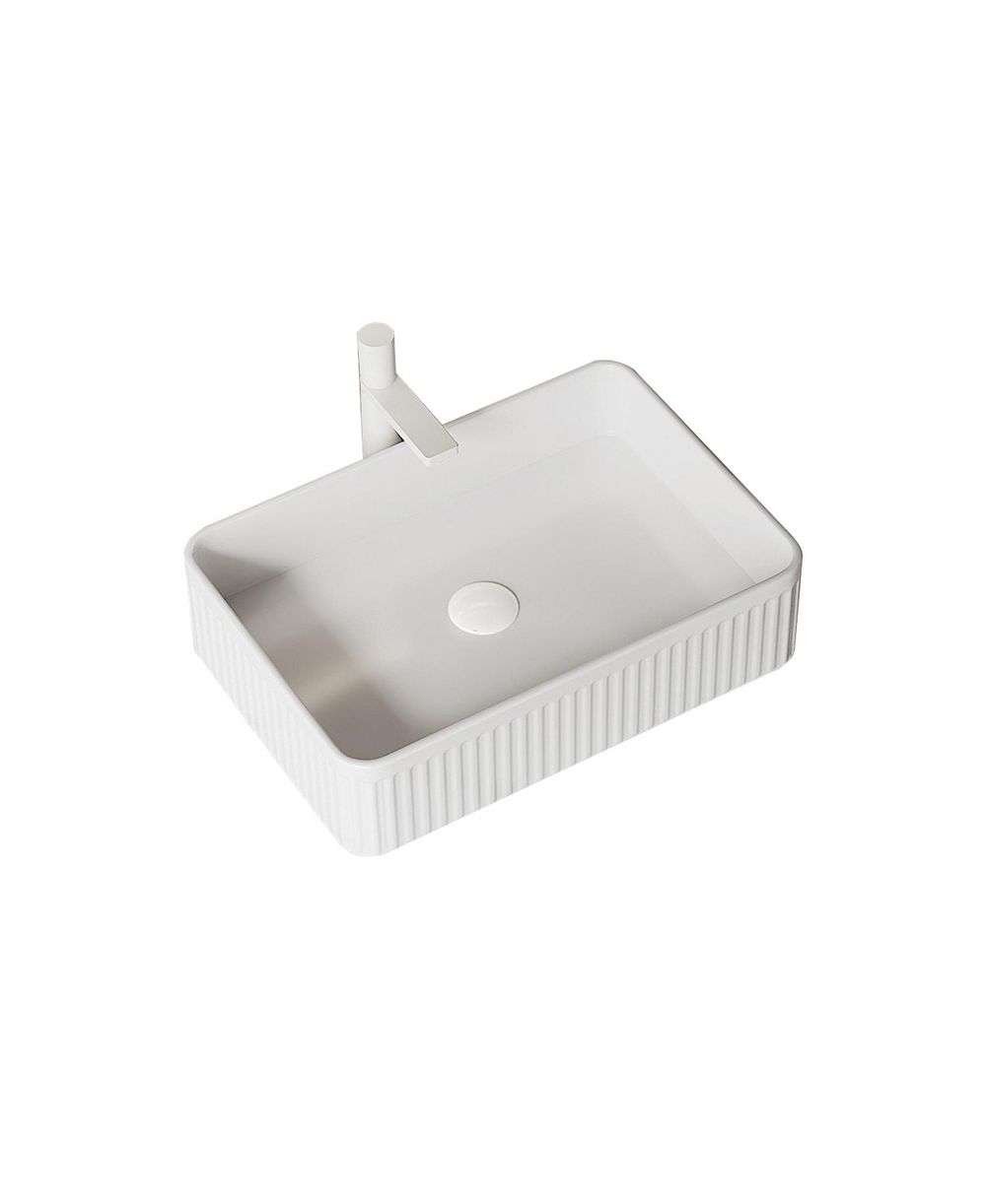Раковина BUSDAYS 20 Inch Rectangular Striped Ceramic