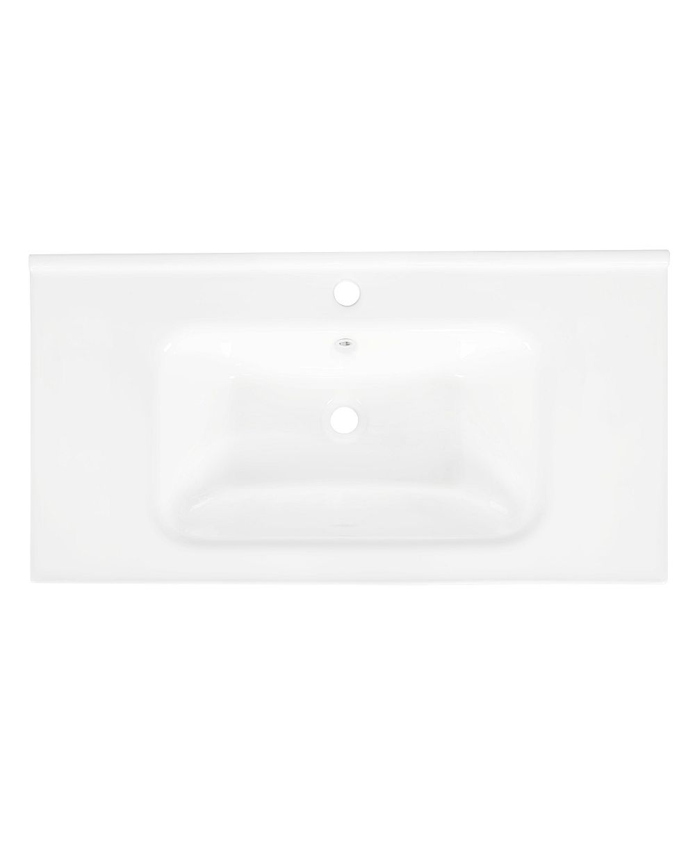 BUSDAYS 35.6 Inch Ceramic Bathroom Sink Basin Only Without Cabinet
