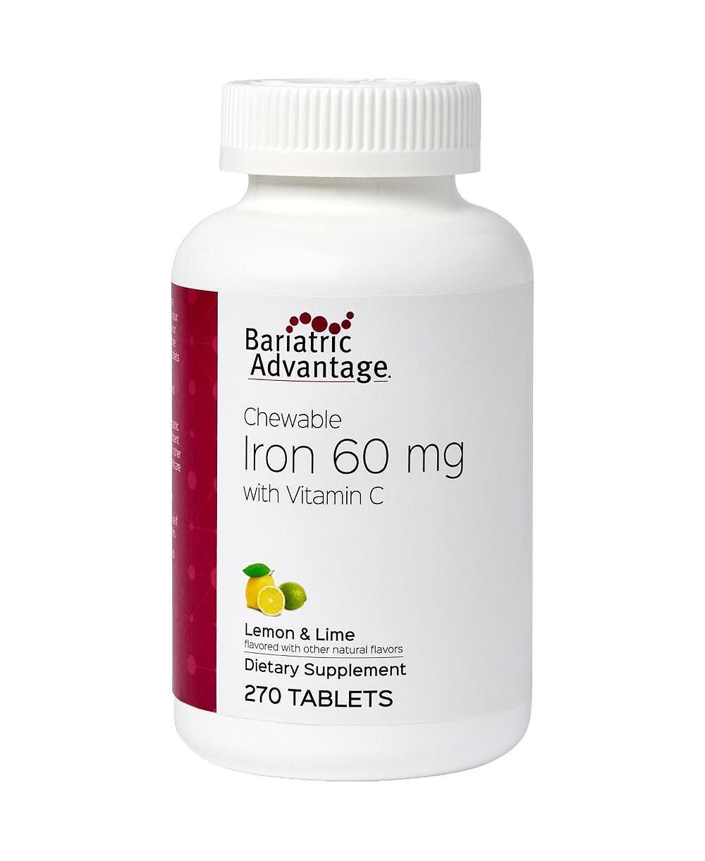 Железо Bariatric Advantage Chewable Iron 60 Milligram с витамином C, 270 шт