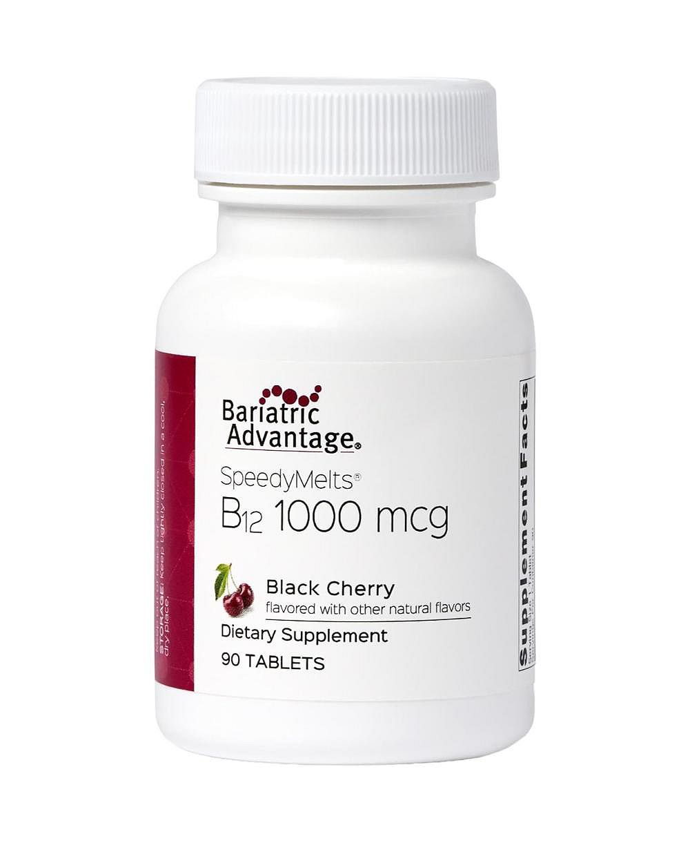 Bariatric Advantage B 12 Speedy Melts, добавка витамина B12 с фолиевой кислотой, вишня, 90 шт
