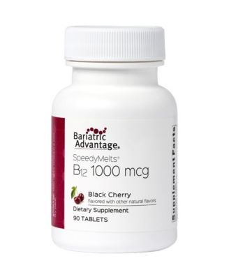 Bariatric Advantage B 12 Speedy Melts, Vitamin B12  Supplement, Fast Melting with Folic Acid for Cherry, 90 Count