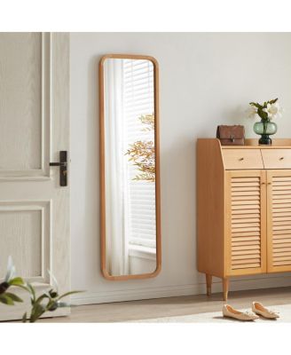 LAOTIES Modern Full Length Floor Mirror with Stand for Bedroom, Living Room and Dressing Room