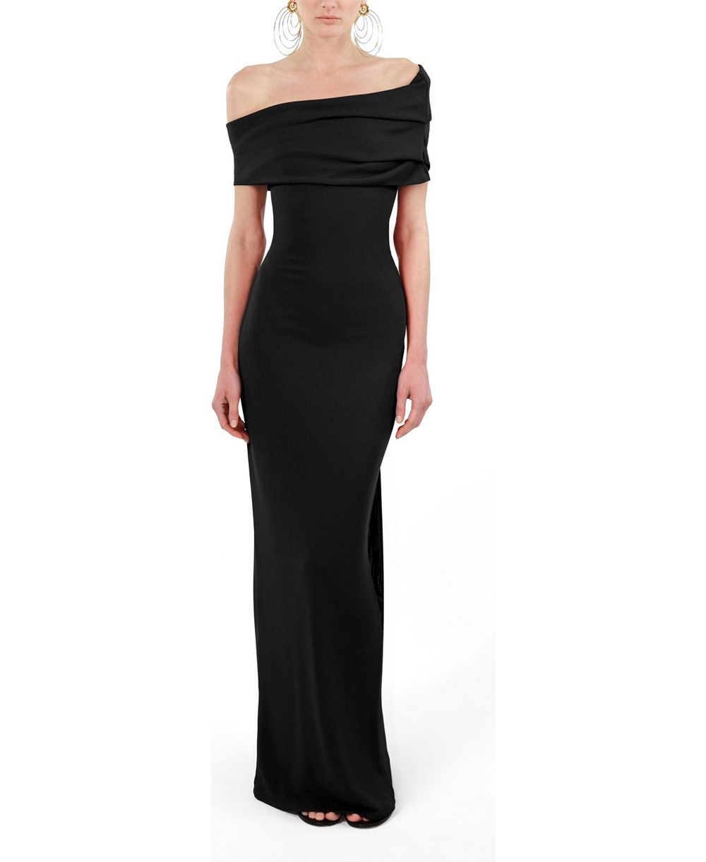 NOCTURNE Women's Asymmetric Strapless Maxi Dress