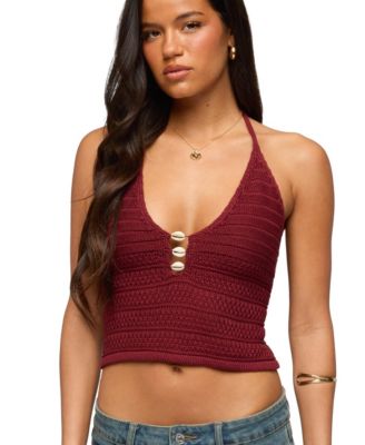 Женский вязаный топ Edikted Women's Backless Coastal Charm с открытой спиной
