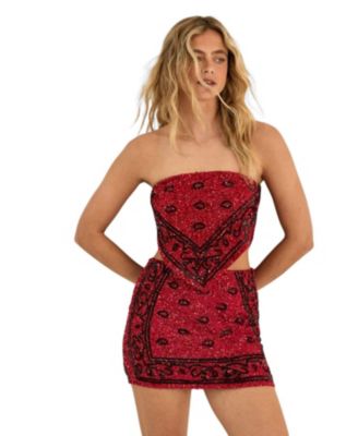 Женская мини-юбка Nasty Gal с ручной отделкой камнями