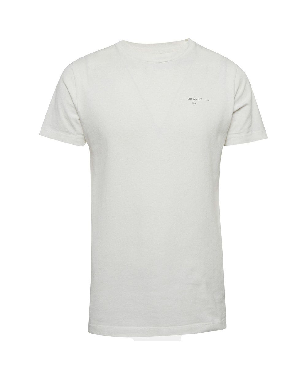 Pre-Owned Off-White Men's Logo Print Cotton Crew Neck T-Shirt