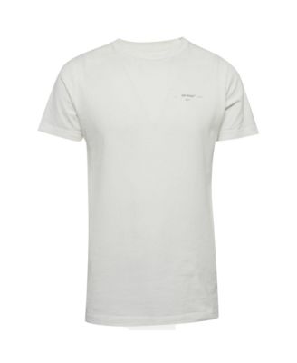 Off-White мужская хлопковая футболка с логотипом Crew Neck