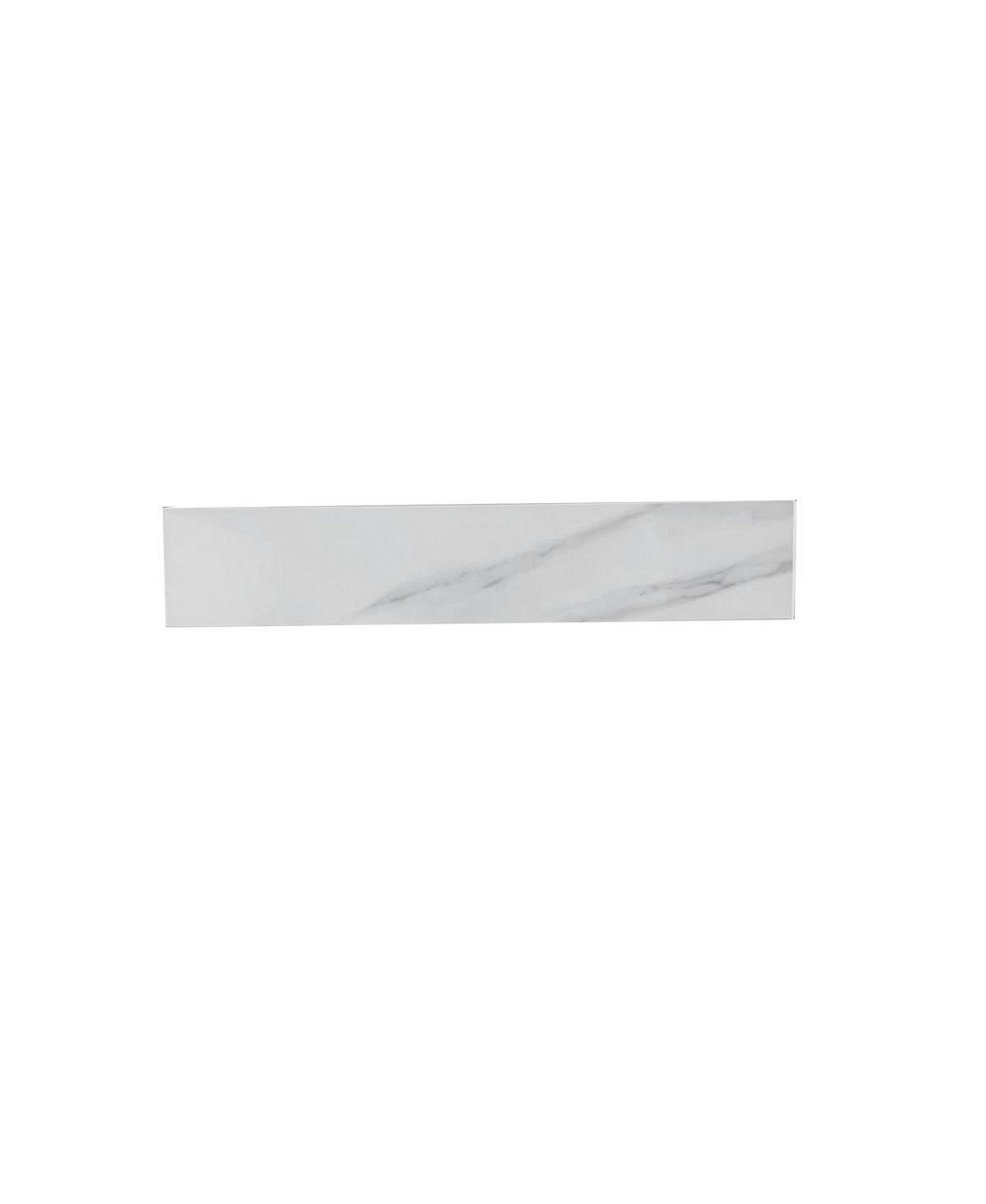 Sillysis Sintered Stone Bathroom Vanity Top with Ceramic Sink, Carrara Marble Look, 4" Backsplash, Water Stain and Scratch Resistant