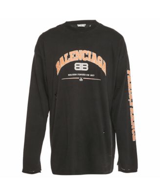 Футболка Balenciaga Oversized с логотипом, хлопковая, мужская, б/у
