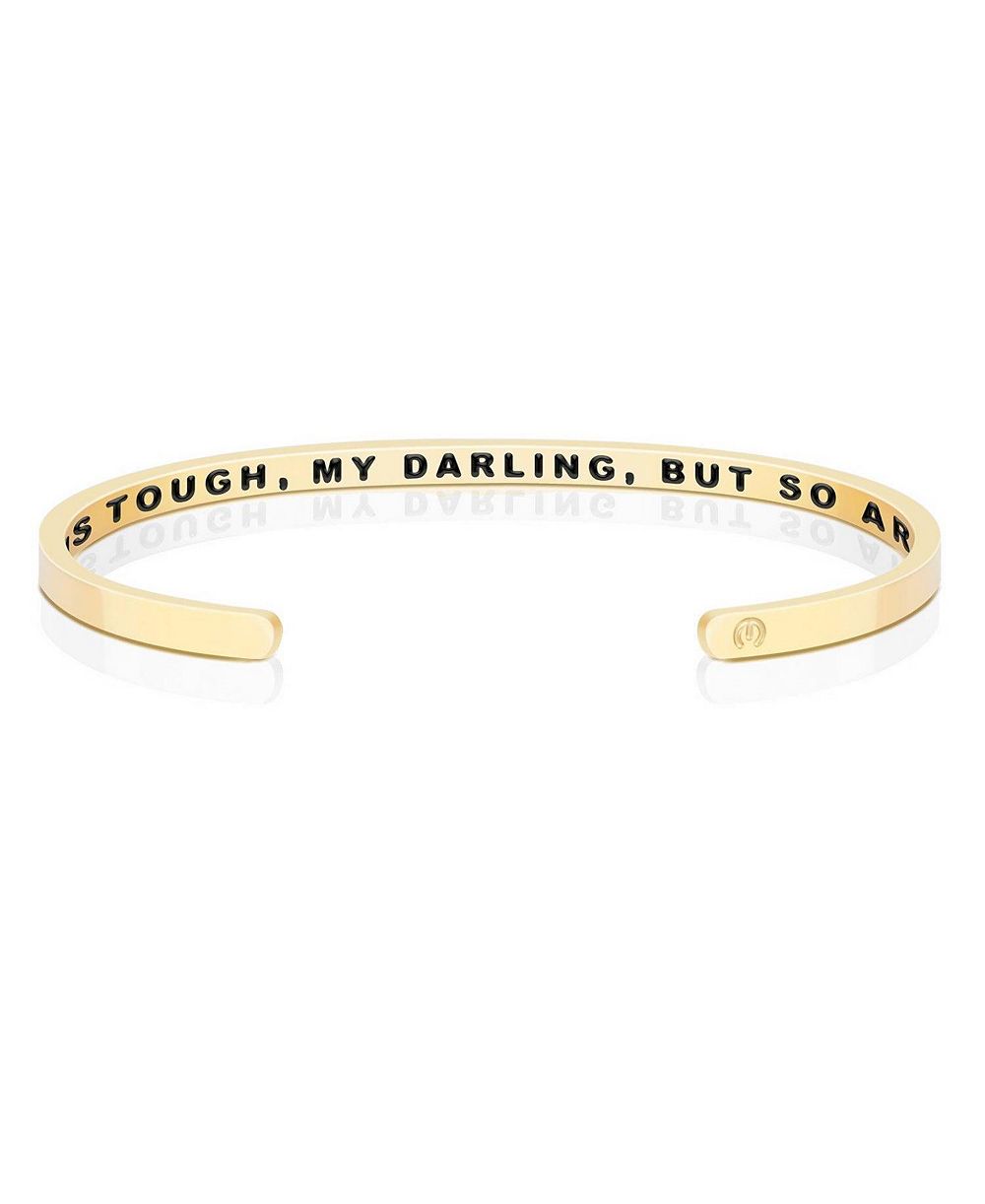 Mantra Gold Tone Bracelet