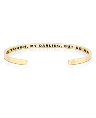 Mantra Gold Tone Bracelet