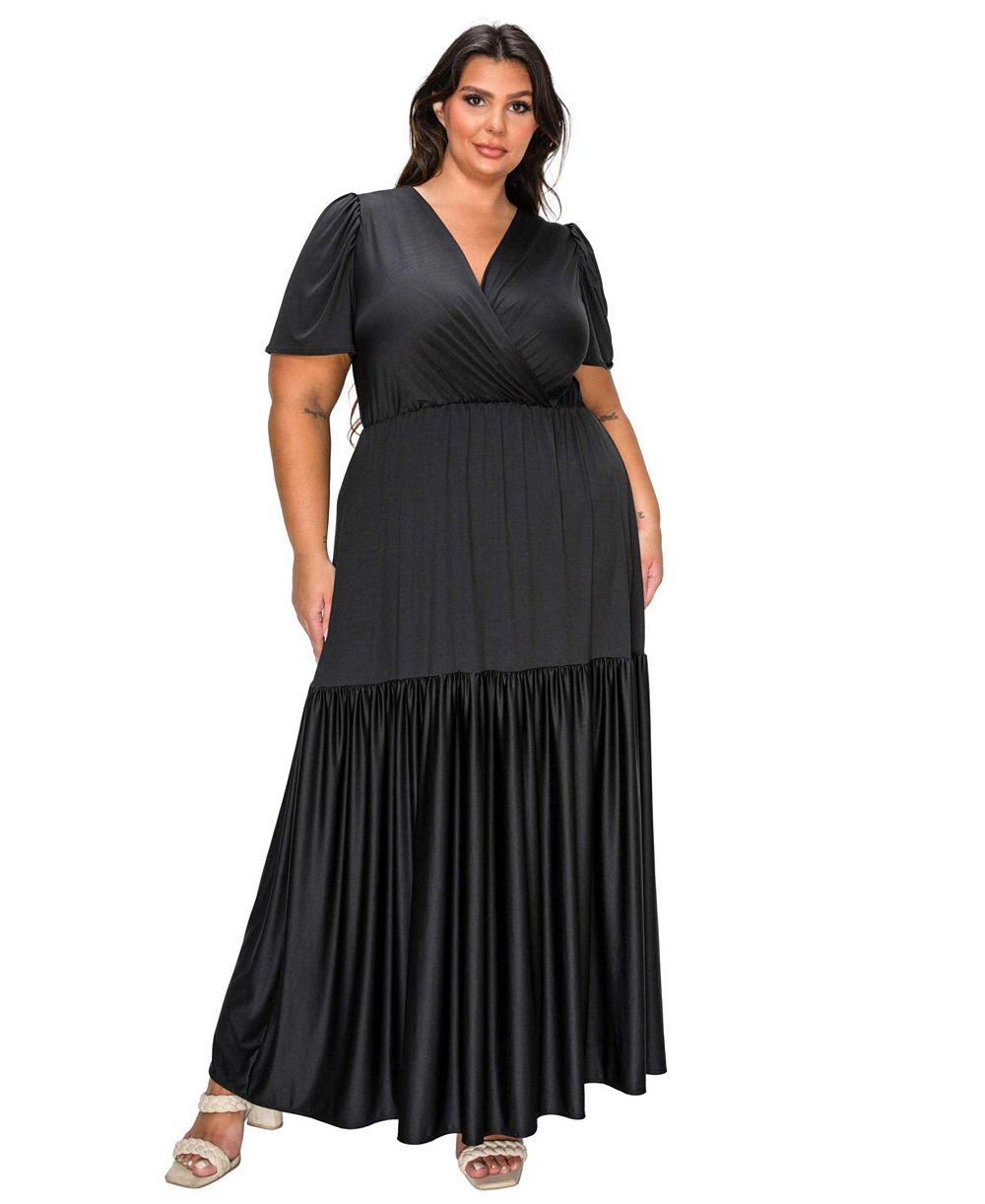 Женское платье L I V D Plus Size Violetta Tiered Surplice
